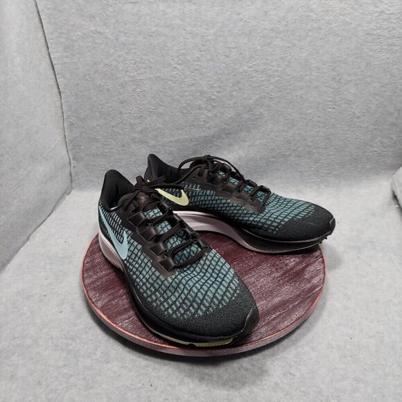Nike Zoom Air Pegasus 37 Run Shoes Womens 9 1/2 Black Blue - Picture 1 of 9